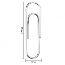 得力 0018  鍍鎳回形針 29mm 銀色 100枚/盒 10盒/包 按包銷售